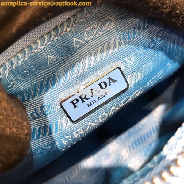 Replica Prada Nylon And Saffiano Leather Mini Bag 1NE204 Periwinkle Bl 12