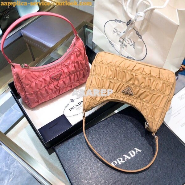 Replica Prada Nylon And Saffiano Leather Mini Bag 1NE204 Pink 4