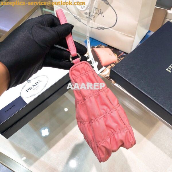 Replica Prada Nylon And Saffiano Leather Mini Bag 1NE204 Pink 7