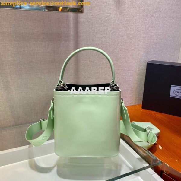 Replica Prada Panier ostrich leather 1BA319 Bag Green 5