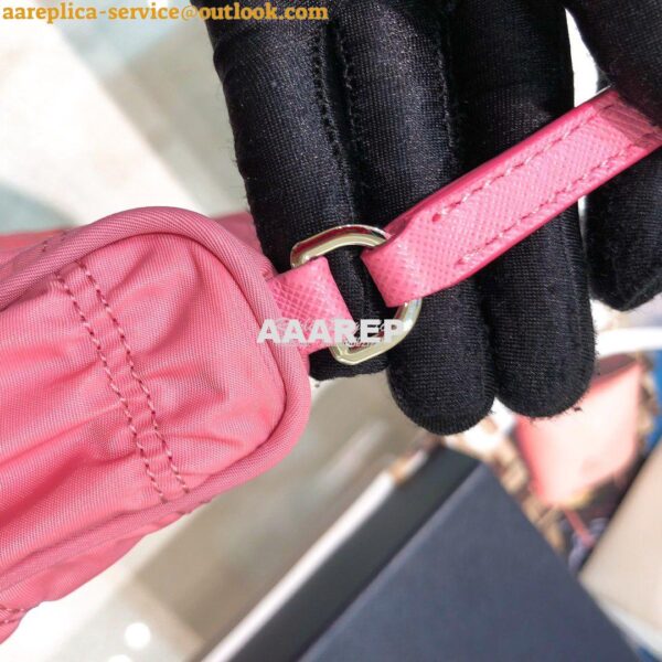 Replica Prada Nylon And Saffiano Leather Mini Bag 1NE204 Pink 9