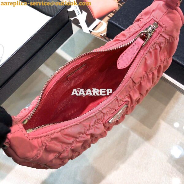 Replica Prada Nylon And Saffiano Leather Mini Bag 1NE204 Pink 10
