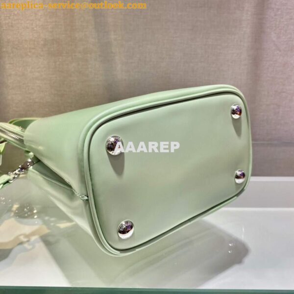 Replica Prada Panier ostrich leather 1BA319 Bag Green 5