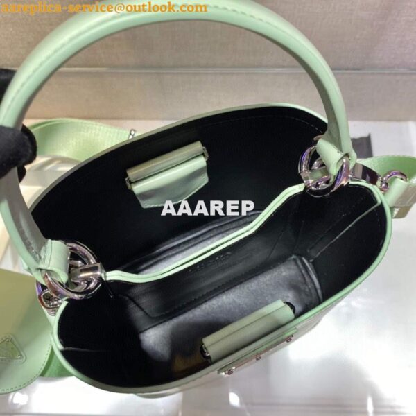 Replica Prada Panier ostrich leather 1BA319 Bag Green 8