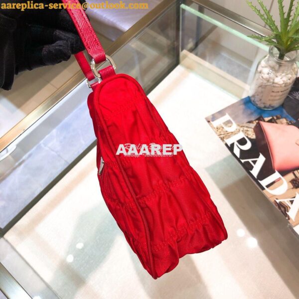 Replica Prada Nylon And Saffiano Leather Mini Bag 1NE204 Red 4