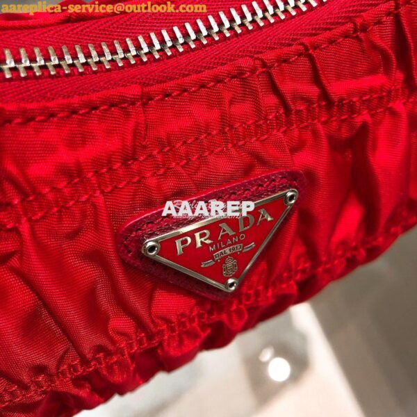 Replica Prada Nylon And Saffiano Leather Mini Bag 1NE204 Red 5