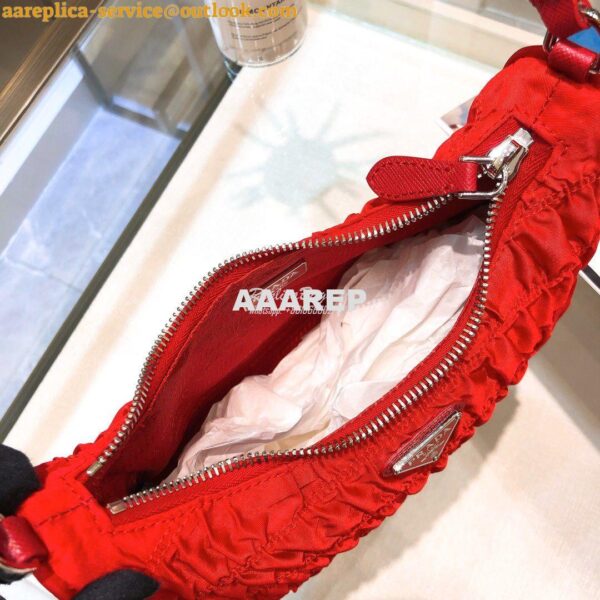Replica Prada Nylon And Saffiano Leather Mini Bag 1NE204 Red 6