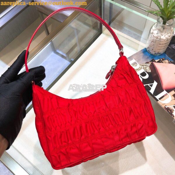 Replica Prada Nylon And Saffiano Leather Mini Bag 1NE204 Red 8