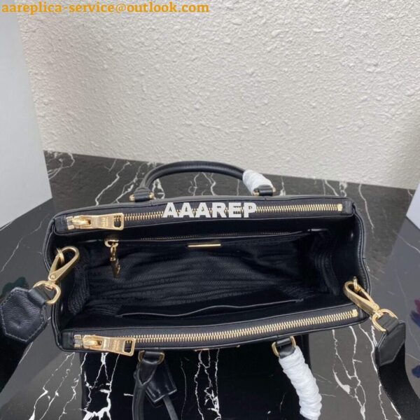 Replica Prada Small Prada Galleria Saffiano Leather bag 1BA863 Black 7