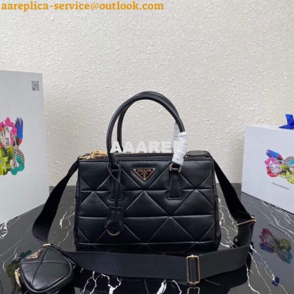 Replica Prada Small Prada Galleria Saffiano Leather bag 1BA863 Black 9