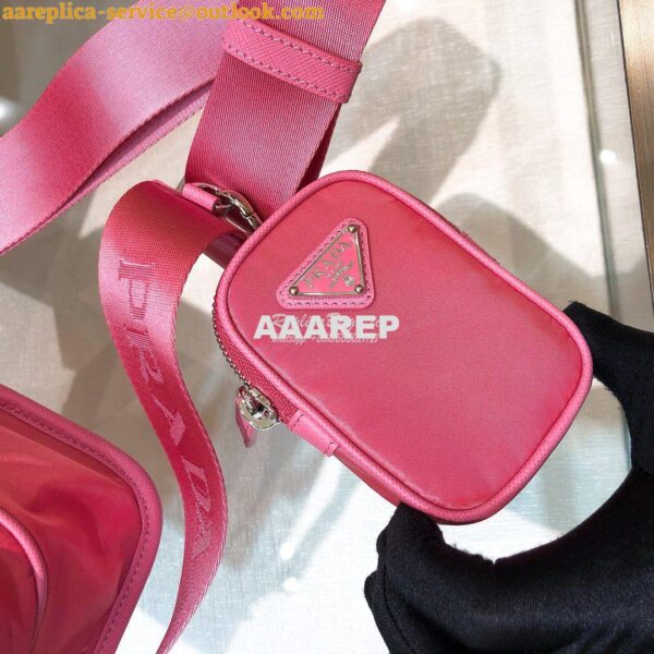 Replica Prada Nylon Cross-Body Bag 1BD334 Pink 5