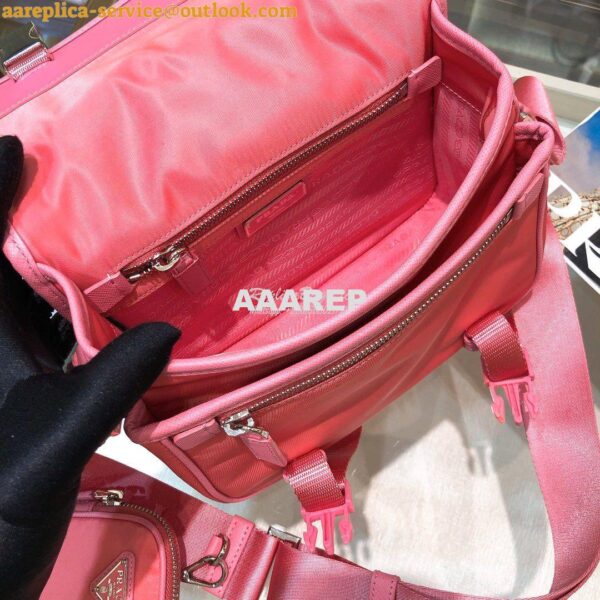 Replica Prada Nylon Cross-Body Bag 1BD334 Pink 6