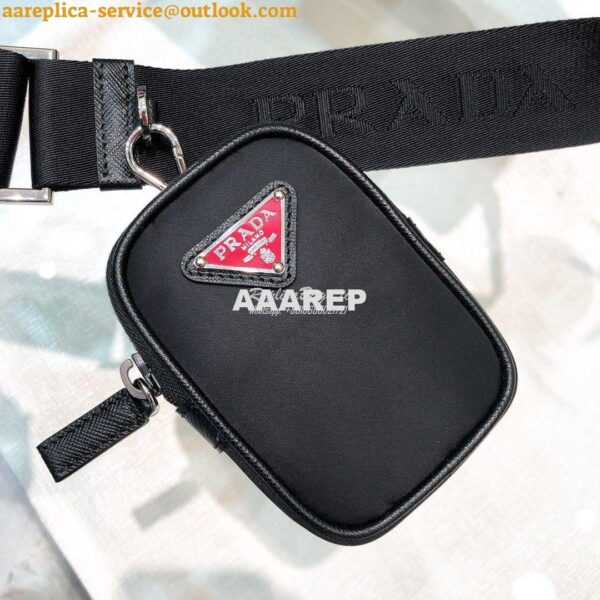 Replica Prada Nylon Cross-Body Bag 2VD034 Red Logo 4