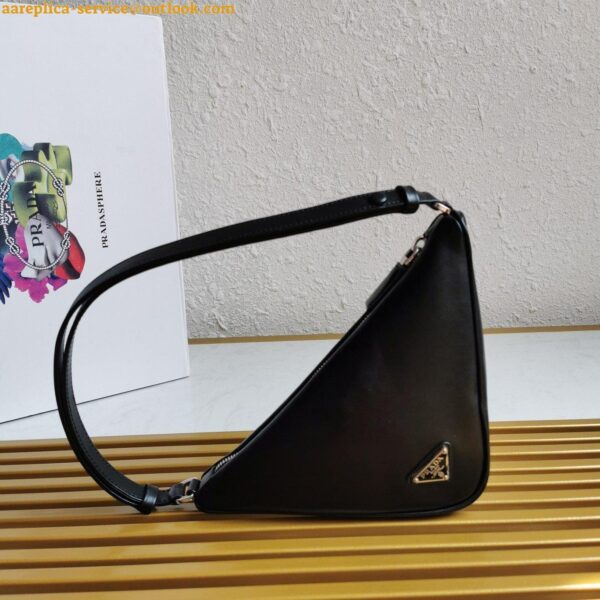 Replica Prada Nylon Cross-Body Bag 2VH110 Black w Red Logo 17