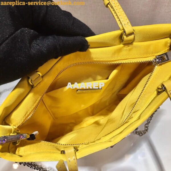 Replica Prada 1BA252 Nylon Handbag Yellow 9