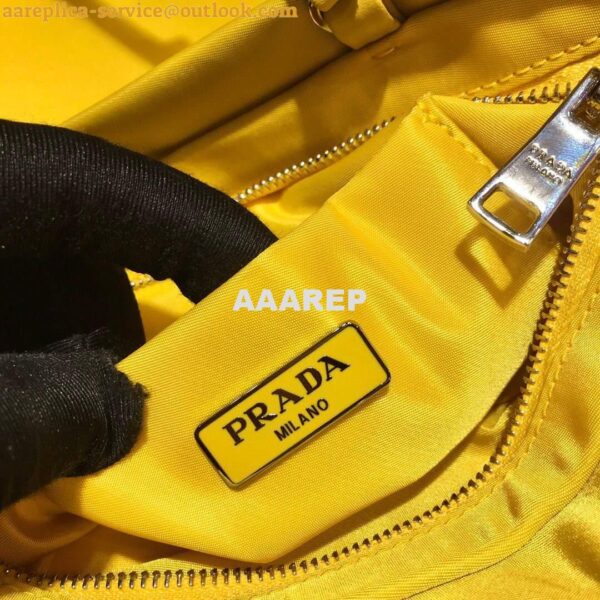 Replica Prada 1BA252 Nylon Handbag Yellow 10