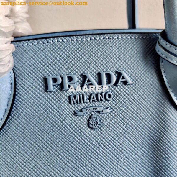 Replica Prada 1BA269 Saffiano Leather Prada Monochrome Bag Blue 8