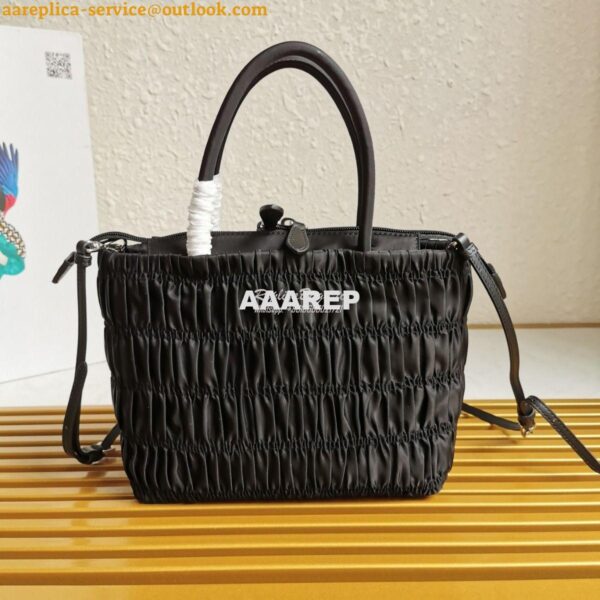Replica Prada Nylon Tote 1BG321 Black 9