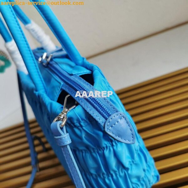 Replica Prada Nylon Tote 1BG321 Periwinkle Blue 6