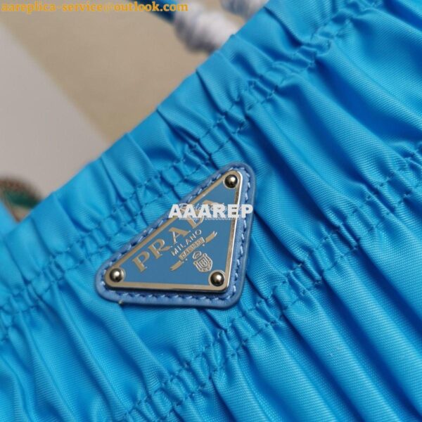 Replica Prada Nylon Tote 1BG321 Periwinkle Blue 7