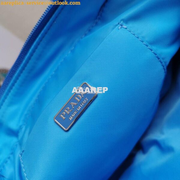 Replica Prada Nylon Tote 1BG321 Periwinkle Blue 9