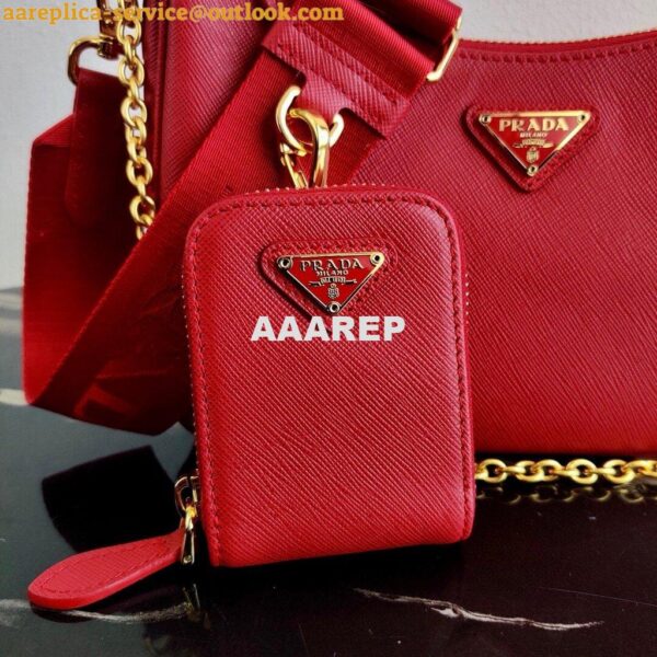 Replica Prada 1BH204 Prada Re-Edition 2005 Saffiano leather Bag in Red 7