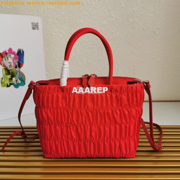 Replica Prada Nylon Tote 1BG321 Red 4