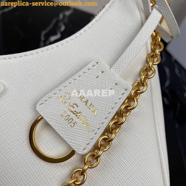 Replica Prada 1BH204 Prada Re-Edition 2005 Saffiano leather Bag in White 6