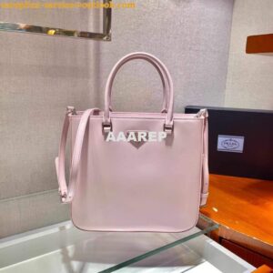 Replica Prada 1BA330 Brushed Leather Tote Bag Pink