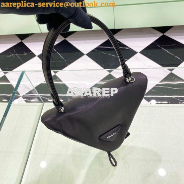 Replica Prada Padded Nappa Leather Handbag 1BA315 Black 5