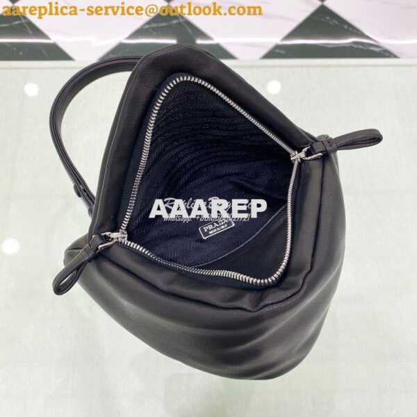 Replica Prada Padded Nappa Leather Handbag 1BA315 Black 9