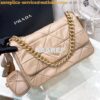 Replica Prada Medium System Nappa Leather Patchwork Bag 1BD291 White 2