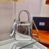 Replica Prada 1BA331 Small Brushed Leather Tote White 2