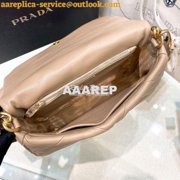 Replica Prada Medium System Nappa Leather Patchwork Bag 1BD291 Water L 8