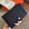 Replica Hermes Dogon Duo Wallet in Blue Jean Clemence Leather 2