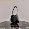 Replica Prada 1BC156 Prada Cleo Brushed Leather Shoulder Bag White 2