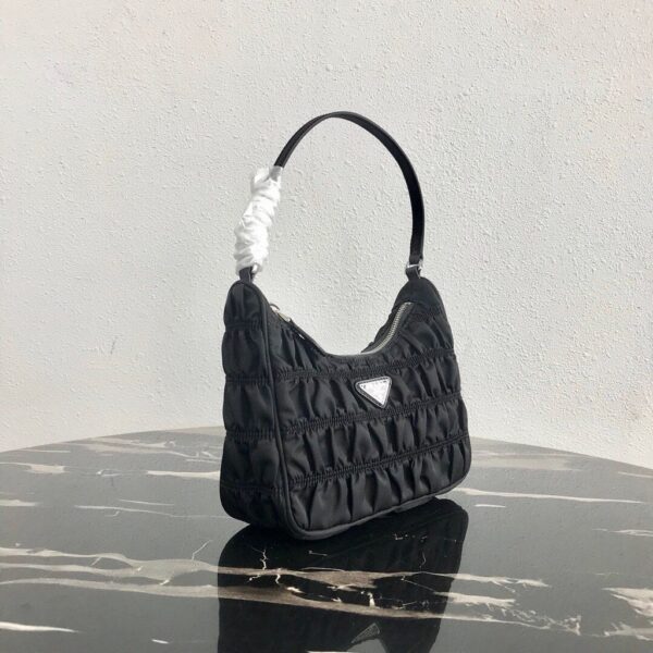 Replica Prada 1NE204 Prada Nylon and Saffiano Leather Mini Bag in Black 3