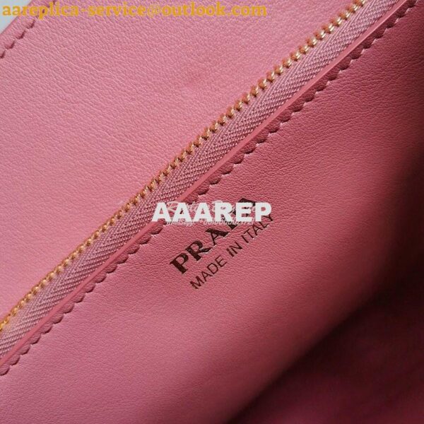 Replica Prada Monochrome Ligh pink Saffiano Leather Bag 7