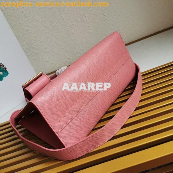 Replica Prada Monochrome Ligh pink Saffiano Leather Bag 8