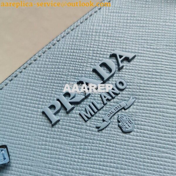 Replica Prada Monochrome Light Blue Saffiano Leather Bag 3