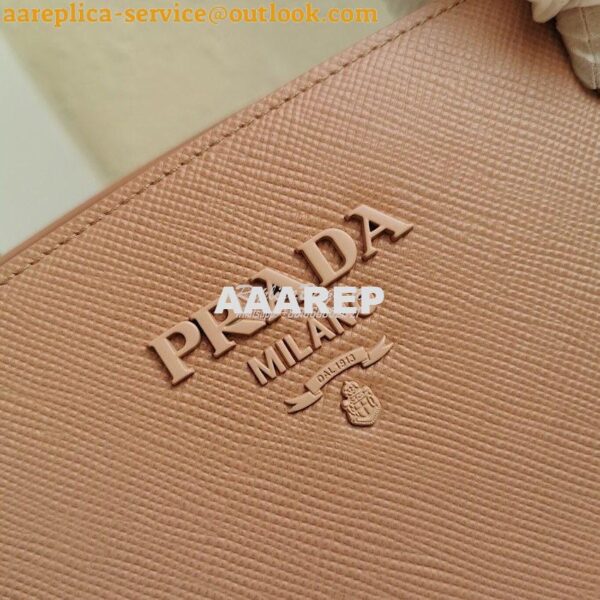 Replica Prada Monochrome powder pink Saffiano Leather Bag 3