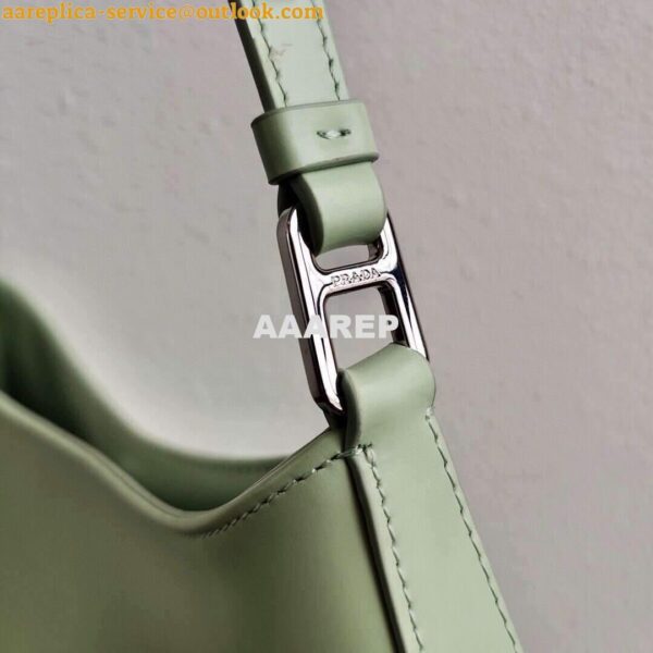 Replica Prada 1BC499 Prada Cleo Brushed Leather Shoulder Bag in Green 6