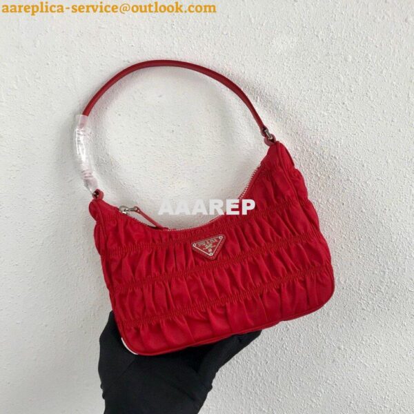 Replica Prada 1NE204 Prada Nylon and Saffiano Leather Mini Bag in Red 10