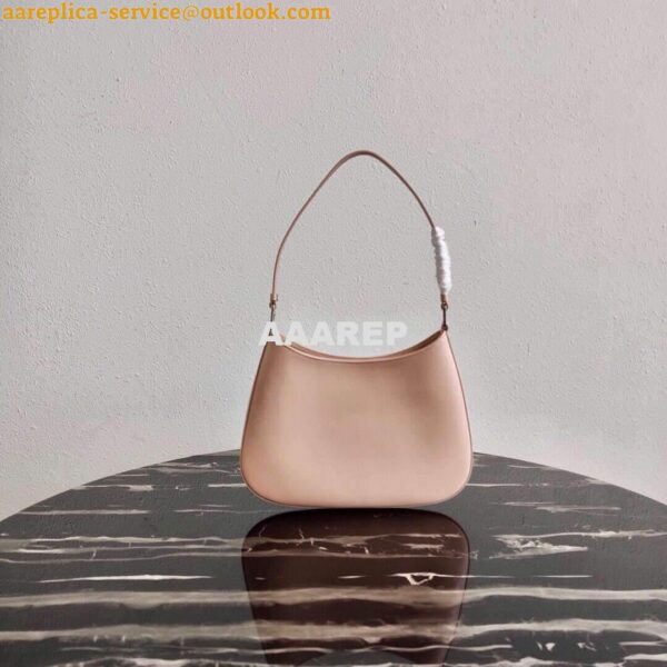 Replica Prada 1BC499 Prada Cleo Brushed Leather Shoulder Bag in Pink 4