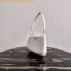 Replica Prada 1BC499 Prada Cleo Brushed Leather Shoulder Bag In Sliver