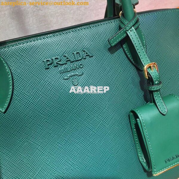 Replica Prada Monochrome Saffiano leather bag 1ba156 Green 4