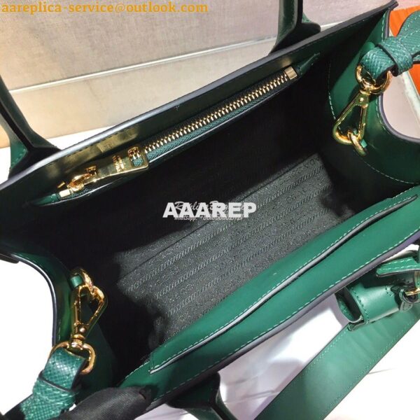 Replica Prada Monochrome Saffiano leather bag 1ba156 Green 6