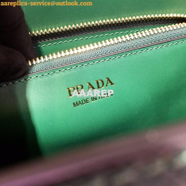 Replica Prada Monochrome Saffiano leather bag 1ba156 Green 7