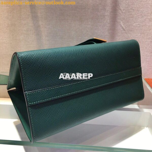 Replica Prada Monochrome Saffiano leather bag 1ba156 Green 8