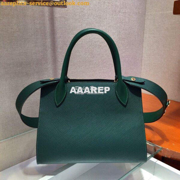 Replica Prada Monochrome Saffiano leather bag 1ba156 Green 9